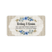 Rustikales Holz und Bohemische Aquarellpfeifen Adressaufkleber (Vorne)