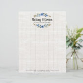 Rustikales Holz und Bohemische Aquarellpfeifen Briefbogen (Stehend Vorderseite)