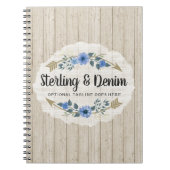 Rustikales Holz und Bohemische Aquarellpfeifen Notizblock (Vorderseite)