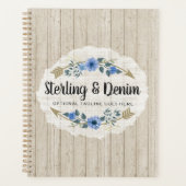 Rustikales Holz und Bohemische Aquarellpfeifen Planer (Vorderseite)