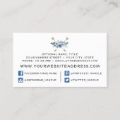 Rustikales Holz und Bohemische Aquarellpfeifen Visitenkarte (Rückseite)