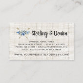 Rustikales Holz und Bohemische Aquarellpfeifen Visitenkarte (Rückseite)