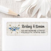 Rustikales Holz und Boho Rücksendeadresse der Blum (Insitu)