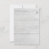 Rustikales Holz und botanischer Leaf-Kranz Save th Einladung (Rückseite)