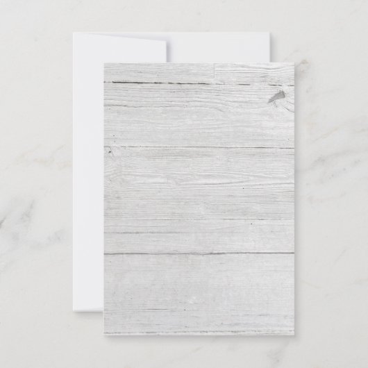 Rustikales Holz und botanischer Leaf-Kranz Save th Einladung (Rückseite)