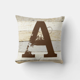 Rustikales Holz und Briefkissen Kissen