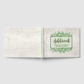 Rustikales Holz und Eukalyptus Leaf Botanische Hoc Gästebuch (Voll)