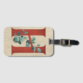 Rustikales Holz und Eukalyptus Letter H Gepäckanhänger