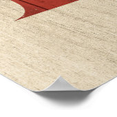 Rustikales Holz und Eukalyptus Letter H Print Poster (Ecke)