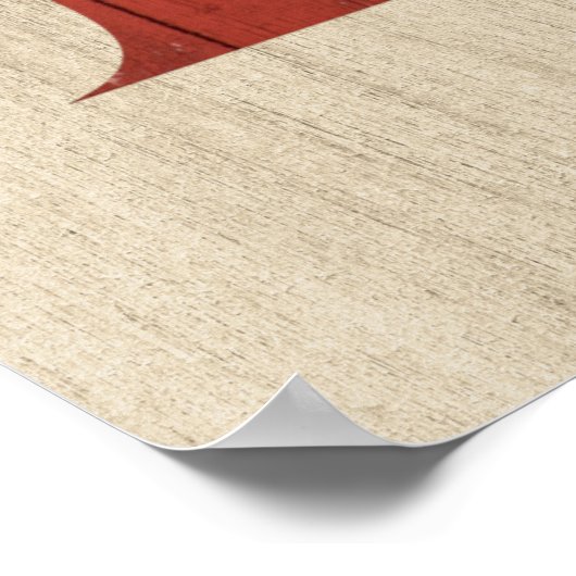 Rustikales Holz und Eukalyptus Letter H Print Poster (Ecke)