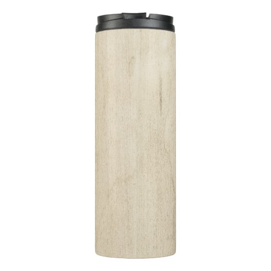 Rustikales Holz und Eukalyptus Letter M Thermosbecher (Rückseite)