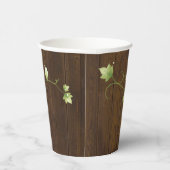 Rustikales Holz und Ivy Pappbecher (Rechts)