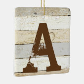 Rustikales Holz und Keramik Keramikornament (Rechts)