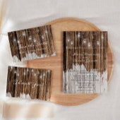 Rustikales Holz und Lanterns Hochzeit Einladung