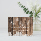 Rustikales Holz und Laternen Ankündigungspostkarte (Stehend Vorderseite)