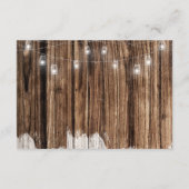 Rustikales Holz und Laternen Begleitkarte (Rückseite)