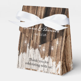 Rustikales Holz und Laternen Geschenkschachtel