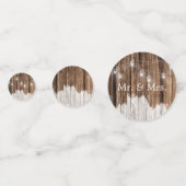 Rustikales Holz und Laternen Konfetti (Rückseiten)