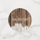 Rustikales Holz und Laternen Konfetti (Klein Vorderseite)