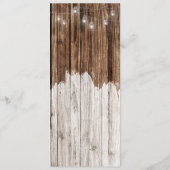 Rustikales Holz und Laternen Menükarte (Rückseite)