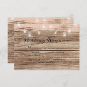 Rustikales Holz und Laternen RSVP Karte (Vorne/Hinten)