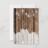 Rustikales Holz und Laternen Save The Date (Rückseite)