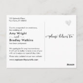 Rustikales Holz und Lichter auf Hochzeit verschobe Postkarte (Rückseite)