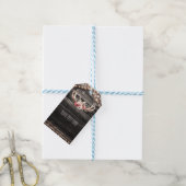 Rustikales Holz und Lichter Blumenantler Boho Chic Geschenkanhänger (Mit Garn)