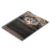 Rustikales Holz und Lichter Blumenantler Boho Chic Notizblock (Linke Seite)