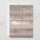 Rustikales Holz und Lichter Elegante Einladungen (Rückseite)