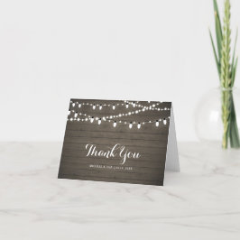 Rustikales Holz und Lichter Hochzeit / Party Danke