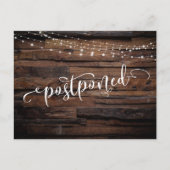 Rustikales Holz und Lichter Postkarte (Vorderseite)