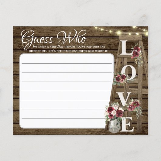 Rustikales Holz und Lichter raten, wer spielt Flyer (Vorne)