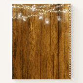 Rustikales Holz- und Lichtrezept Notizblock (Rückseite)