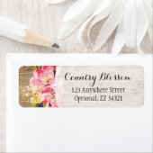 Rustikales Holz und Pink Hibiskus Blume Land (Insitu)