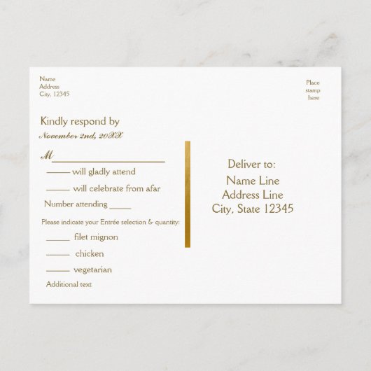 Rustikales Holz und Schneeflocken Hochzeit RSVP Po Einladungspostkarte (Rückseite)