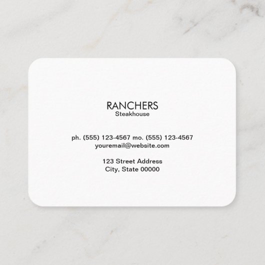 Rustikales Holz und Schwarz mit Silberbelag Visitenkarte (Rückseite)