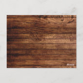 Rustikales Holz und Sonnenblumen Hochzeit Danke Postkarte (Rückseite)