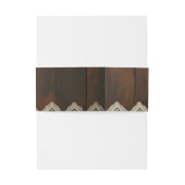 Rustikales Holz und Spitze Einladungsbanderole (Rückseitenbeispiel)
