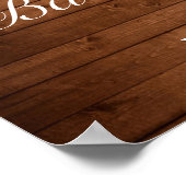 Rustikales Holz und Spitzen Bar Bat Mitzvah Begrüß Poster (Ecke)