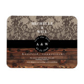 Rustikales Holz und Spitzen-Hochzeit retten das Da Magnet (Horizontal)