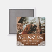 Rustikales Holz und Spitzen machen wir noch immer Magnet (Vorderseite/Rückseite)