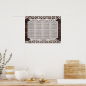 Rustikales Holz und Spitzen - Sitzdiagramm Poster (Küche)