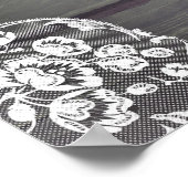 Rustikales Holz- und Spitzenlicht Hochzeitsdiagram Poster (Ecke)