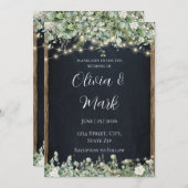 Rustikales Holz- und Strandlicht Einladung zur Hoc (Vorne/Hinten)