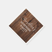 Rustikales Holz und Streichellicht Überraschung Ge Serviette (Ecke)