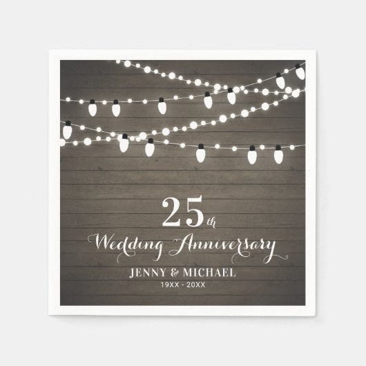 Rustikales Holz- und Streichellicht zum Hochzeitst Serviette (Vorderseite)