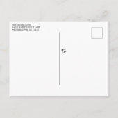 Rustikales Holz und Streichellichter Hochzeit Einladungspostkarte (Rückseite)