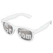 Rustikales Holz und Streichellichter Hochzeitsraum Partybrille (Schrägansicht)