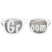 Rustikales Holz und Streichellichter Hochzeitsraum Partybrille (Vorderseite)